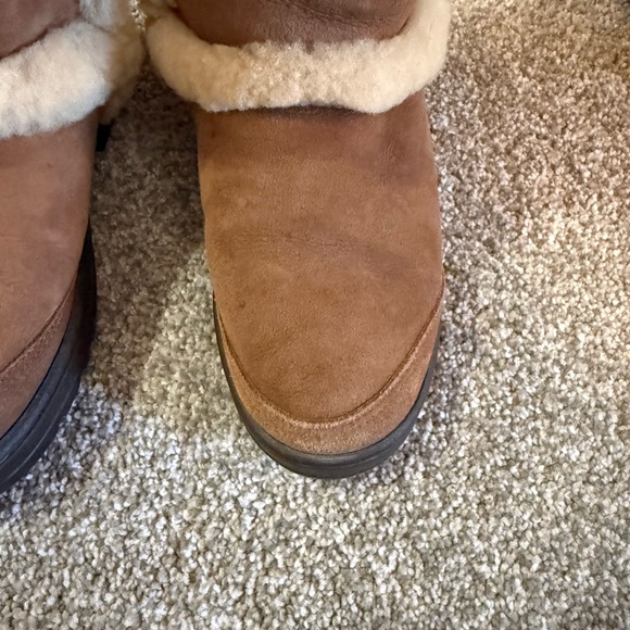 UGG Brown and Cream Shearling Boots - Picture 9 of 9